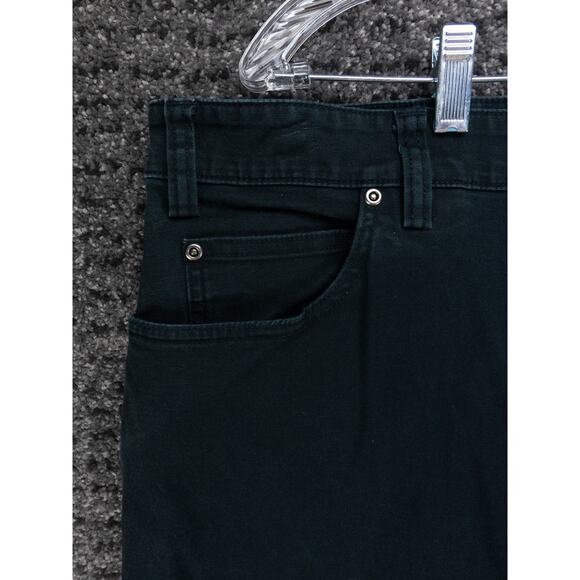 Duluth Trading Pants Mens 41x29 (Tag 44x30) Black Flex Fire Hose Canvas Workwear - Picture 4 of 13